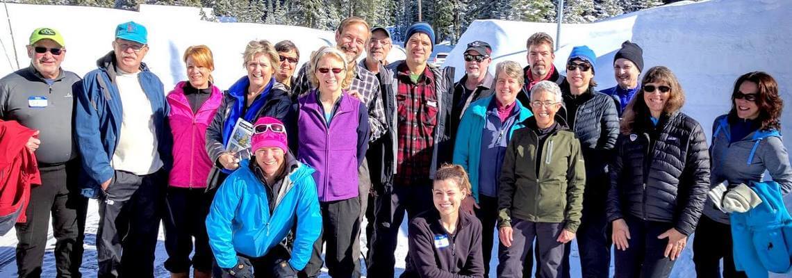 Crater Lake National Park ski group